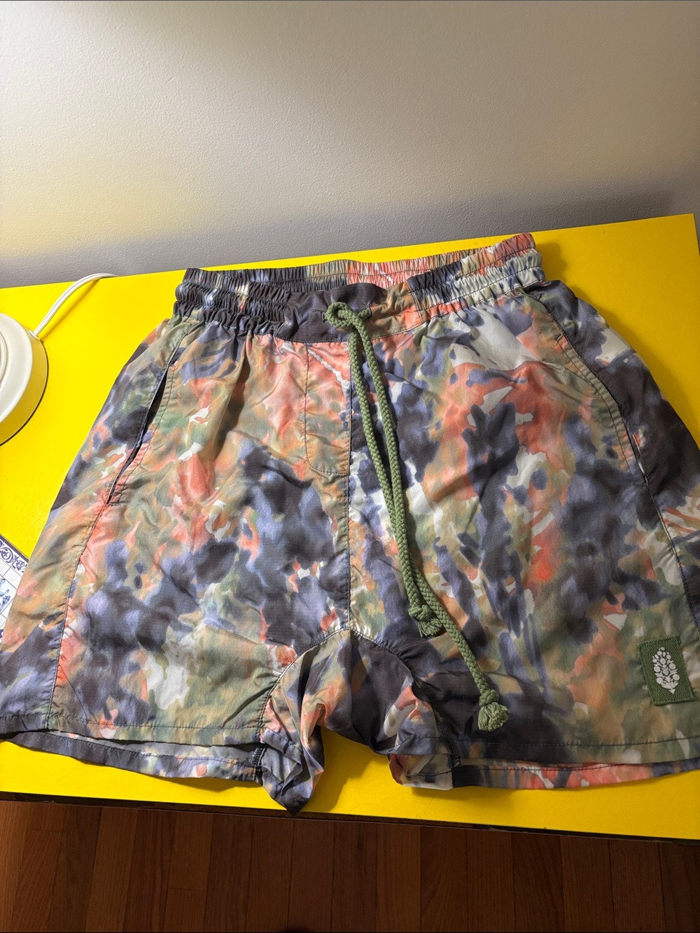 Free people movement shorts green,pink  color.